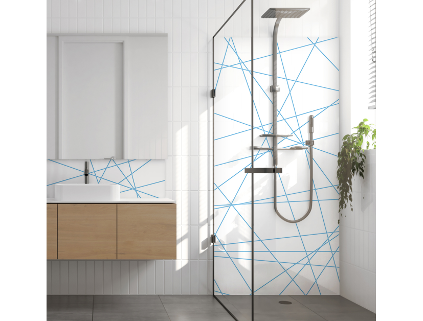 Panneau de douche : Diagonales