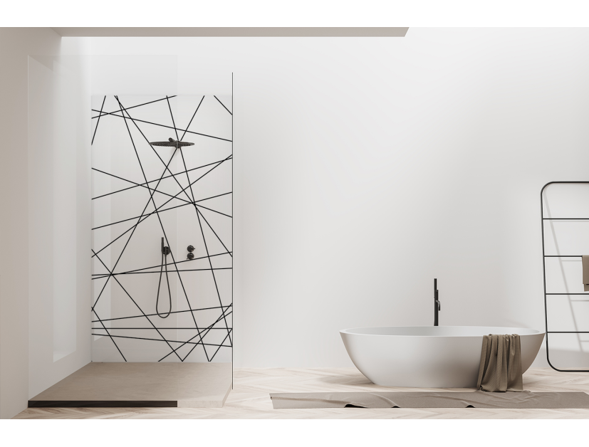 Panneau de douche : Diagonales