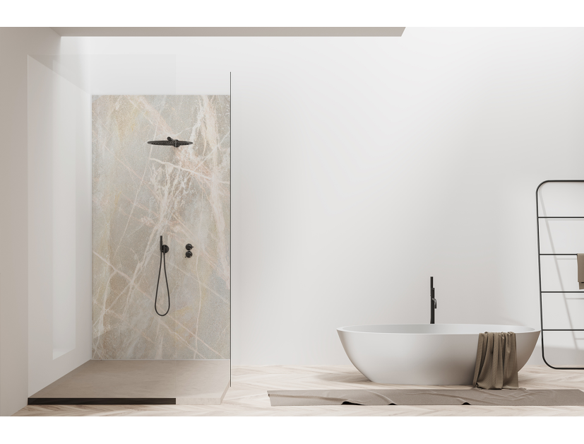 Panneau de douche : Marbre Trieste