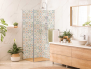 Panneau de douche : Carreaux ciment et couleurs 2