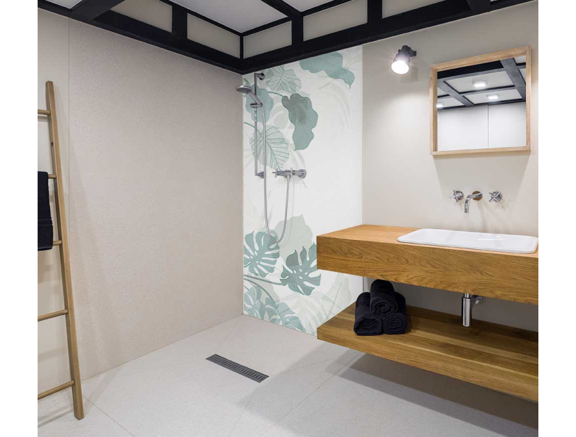 Panneau de douche : Végétation