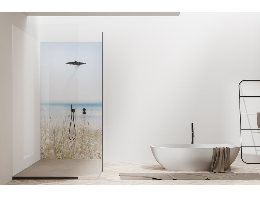 Panneau de douche : Dune et mer 2