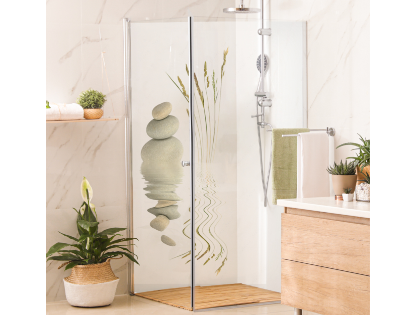Panneau de douche : Galets zen 2