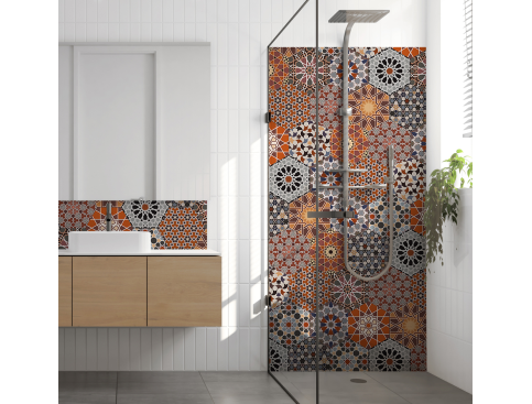 Panneau de douche : Carreaux Ciment Hexagonal 5
