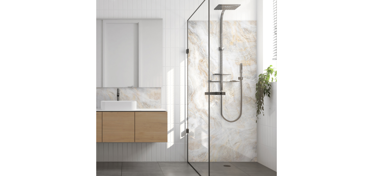 Crédence salle de bain : Marbre Ocre de Verone