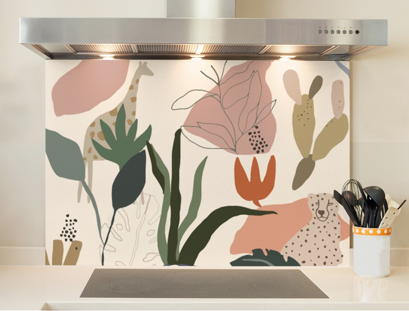 Fond de hotte : Dessin jungle et animaux