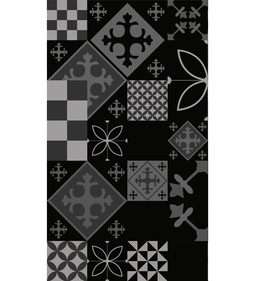 Panneau de WC : Carreaux ciment patchwork 3
