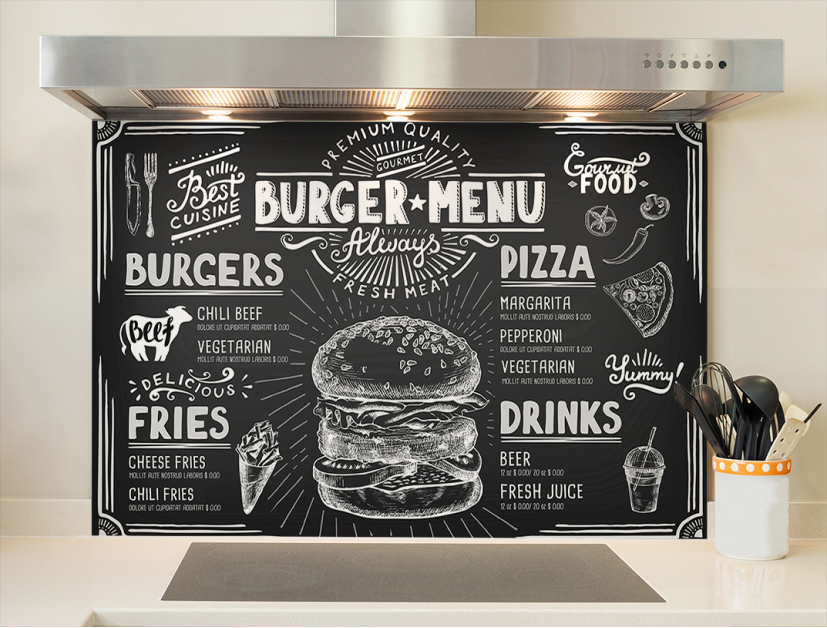 Fond de hotte : Dessin burger