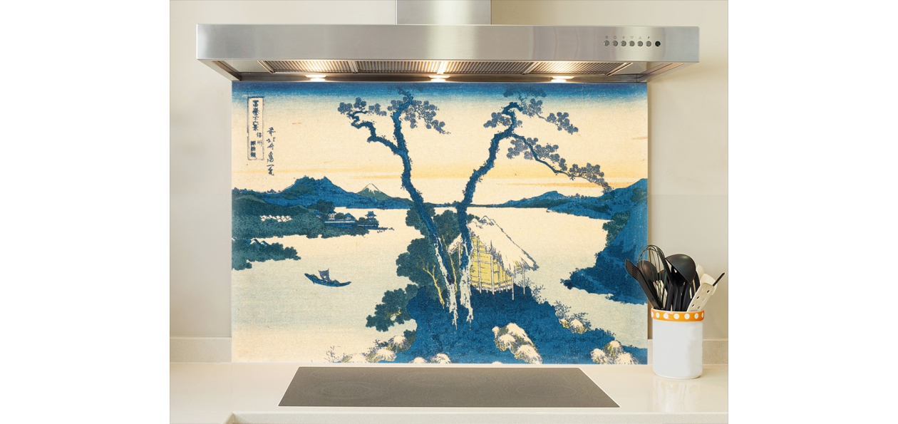 Katsushika Hokusai, Le lac Suwa dans la province de Shinano