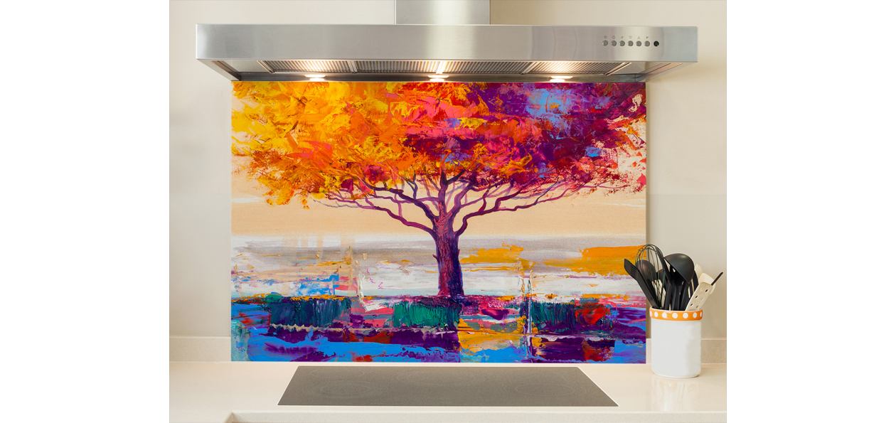 Fond de hotte : Arbre coloré