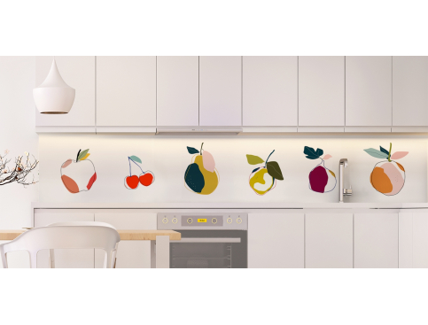 Dessin fruits colorés