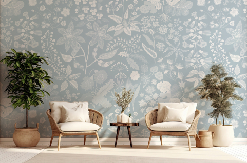 Papier peint : Fleurs et...