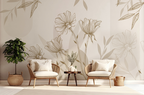 Papier peint : Fleurs...