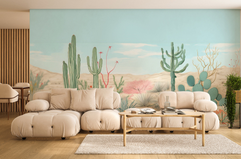 Crédence salle de bain Desert dessin 2, carrelage salle de bain