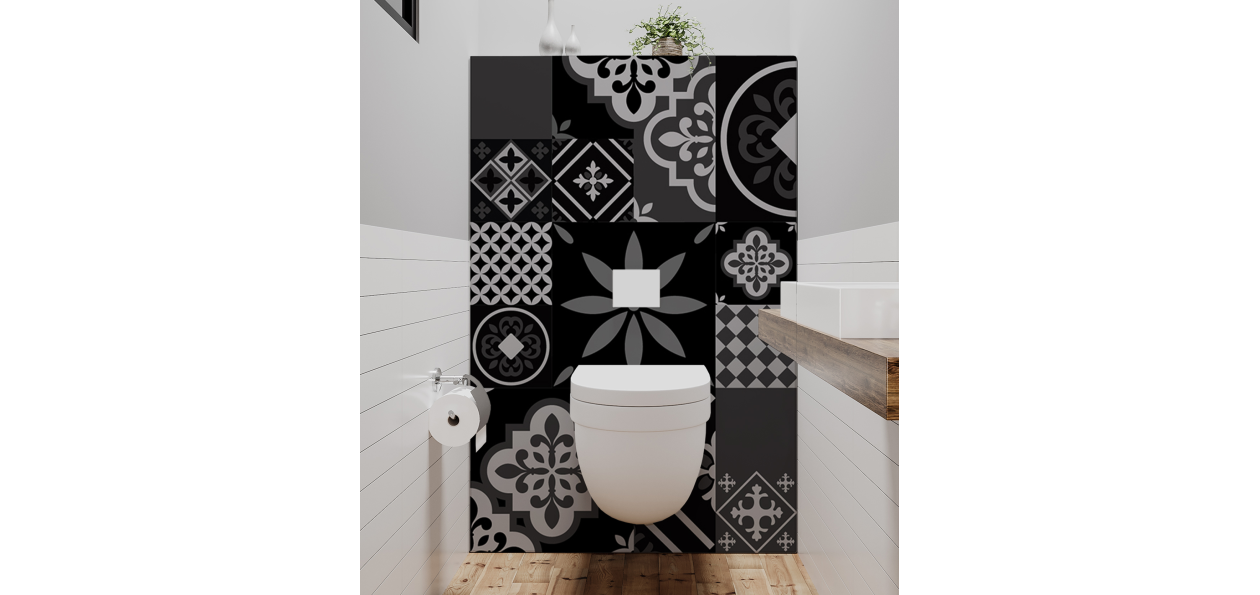 Panneau de WC : Carreaux...