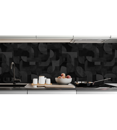 Crédence : Motif cubisme noir
