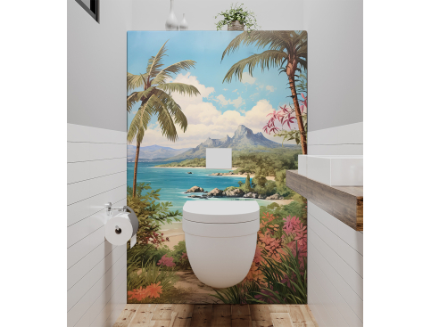 Panneau de WC : Aquarelle,...