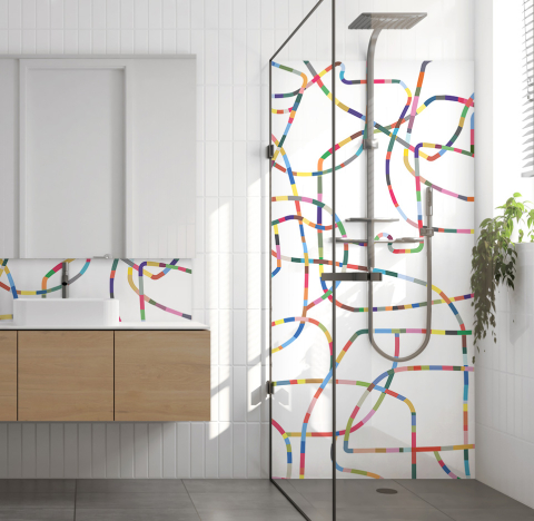 Panneau de douche : Lignes...
