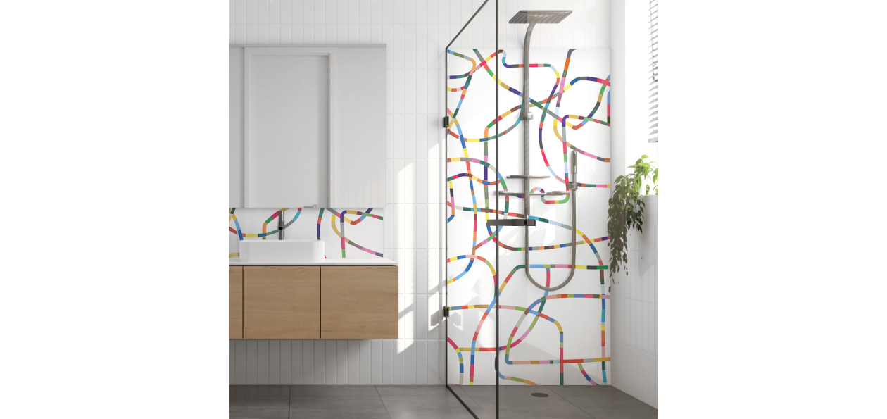 Panneau de douche : Lignes...