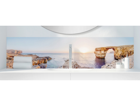 Panneau de vasque : Calanques et ile de Malte