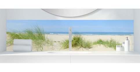 Panneau de vasque : Dunes et mer
