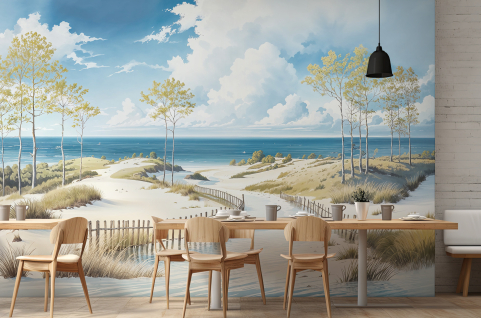 Papier peint : Dune, Arbres...