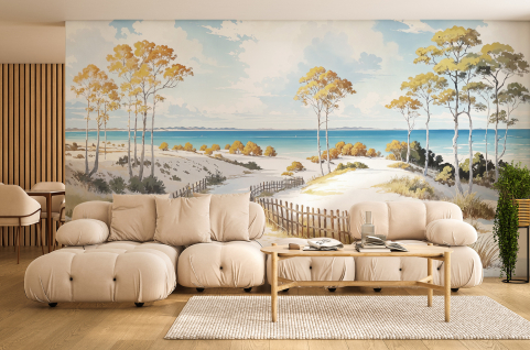 Papier peint : Dune, Arbres...