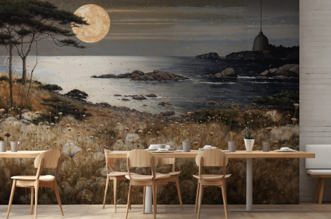 Papier peint : Pleine lune,...