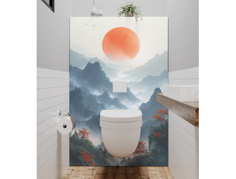 Panneau de WC  Montagne zen...