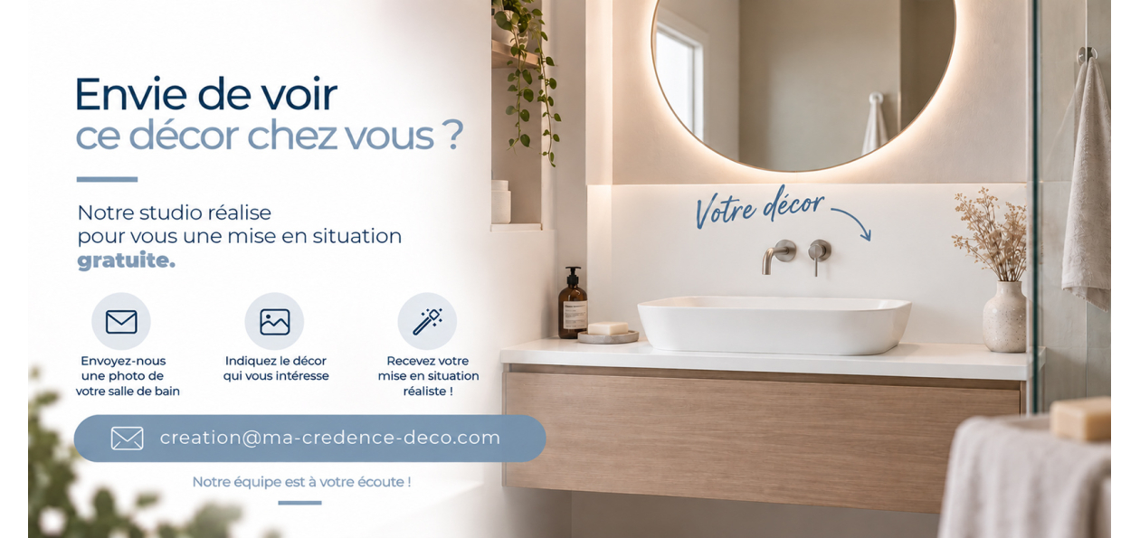 Crédence salle de bain 